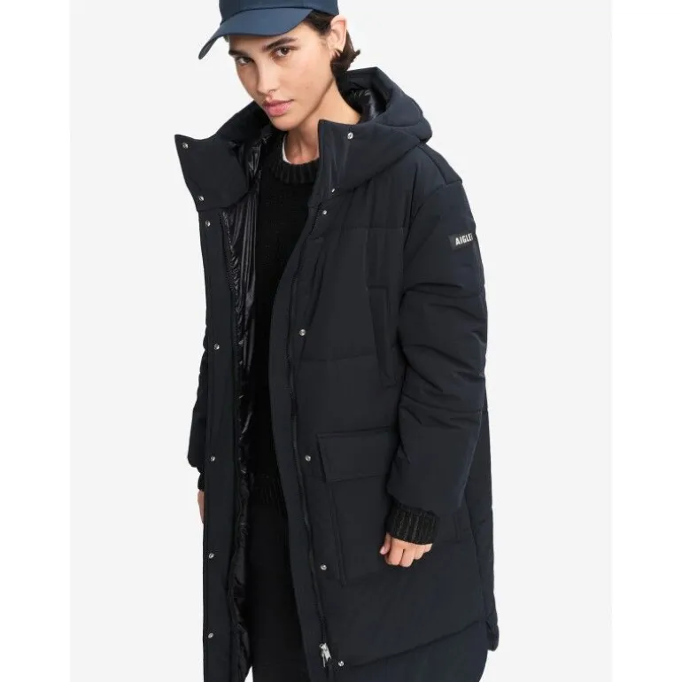AigleWaterproof Long Quilted Down - Veste imperméable femme