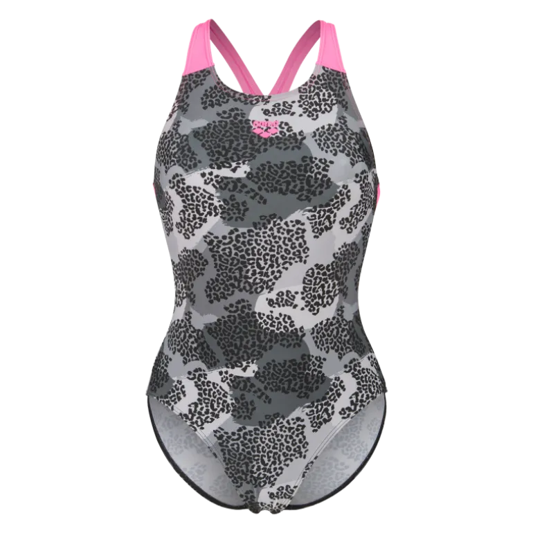 ArenaCamo Swimsuit V Back L - Maillot de bain natation femme