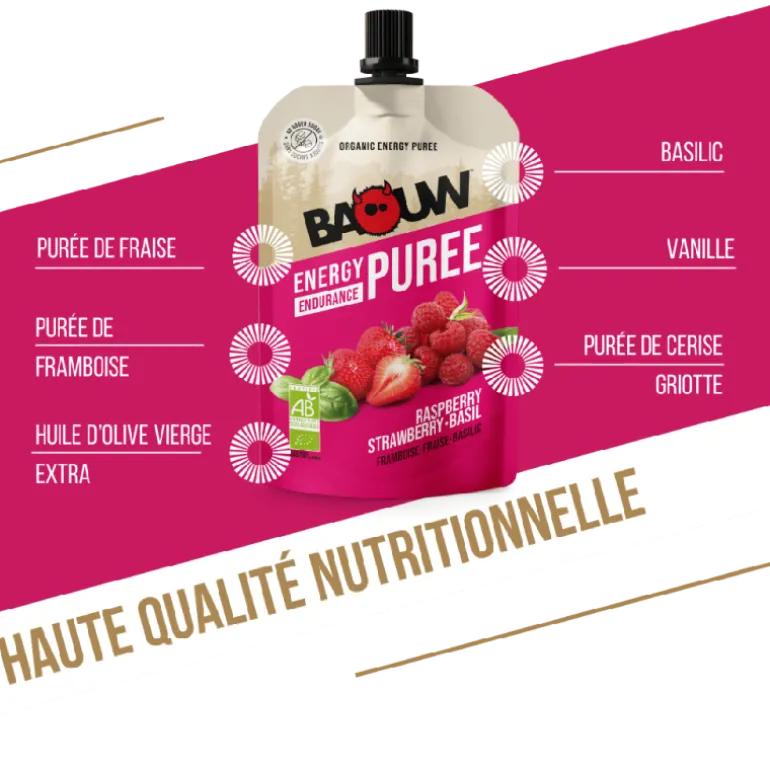 BaouwFramboise-Fraise-Basilic - Purée énergétique