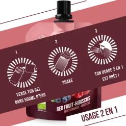 BaouwFruits Rouges -Hibiscus - Gel énergétique