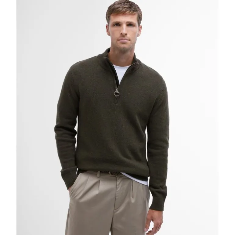 BarbourHolden Half Zip Knitted Jumper - Pull en laine mérinos homme
