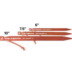 Big AgnesDirt Dagger UL 7.5 Pack of 6 - Sardines pour tente