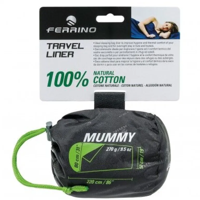 FerrinoTravel Liner Mummy - Drap de sac de couchage