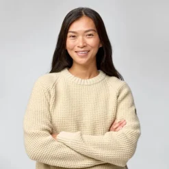 FjällrävenÖvik Waffle Knit - Pull en laine mérinos femme