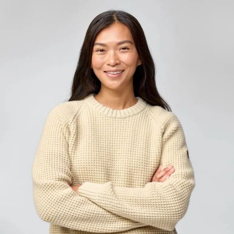 FjällrävenÖvik Waffle Knit - Pull en laine mérinos femme