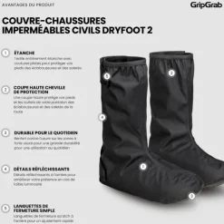 GripGrabDryFoot Waterproof Everyday Shoe Covers 2 - Sur-chaussures