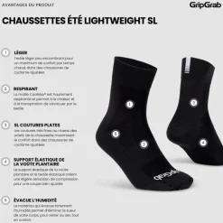 GripGrabLightweight SL Regular Cut Summer Socks 3-Pack - Chaussettes vélo