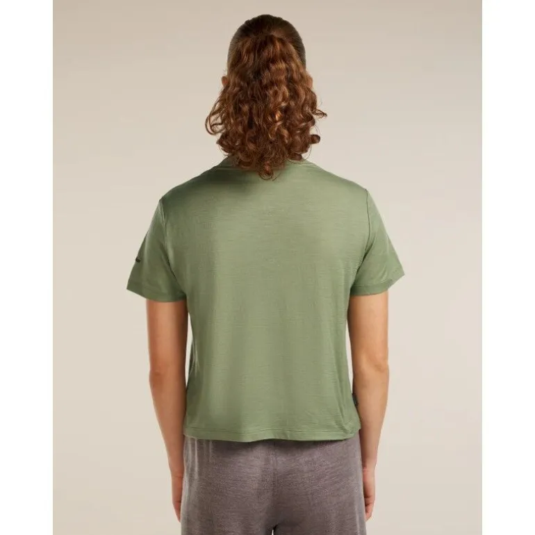 icebreakerMerinos 150 Tech Lite SS Crop T Seed Stor - T-shirt en laine mérinos femme