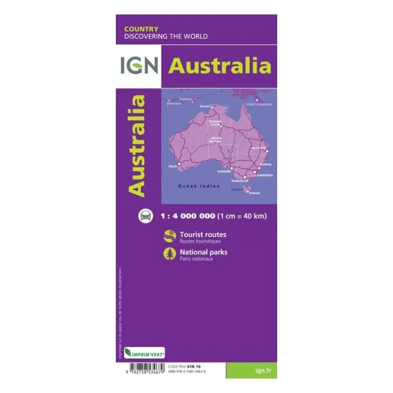IGNAustralie - Carte topographique
