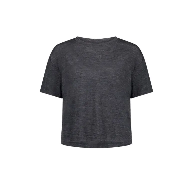Mons RoyaleZephyr Merino Tencel Boxy T-Shirt - T-shirt en laine mérinos femme