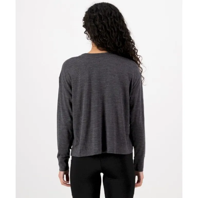 Mons RoyaleZephyr Merino Tencel™ Boxy Long Sleeve - T-shirt en laine mérinos femme
