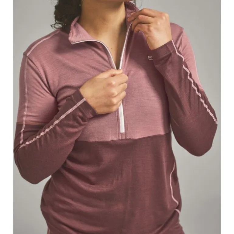 Ortovox185 Rock'N'Wool Zip Neck - Maillot thermique laine mérinos femme
