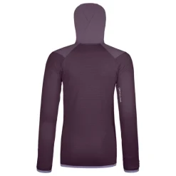 OrtovoxFleece Grid Hoody - Polaire en laine mérinos femme