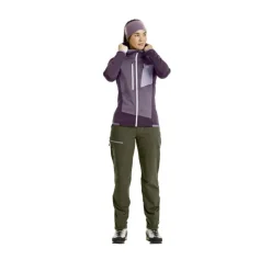 OrtovoxFleece Grid Hoody - Polaire en laine mérinos femme