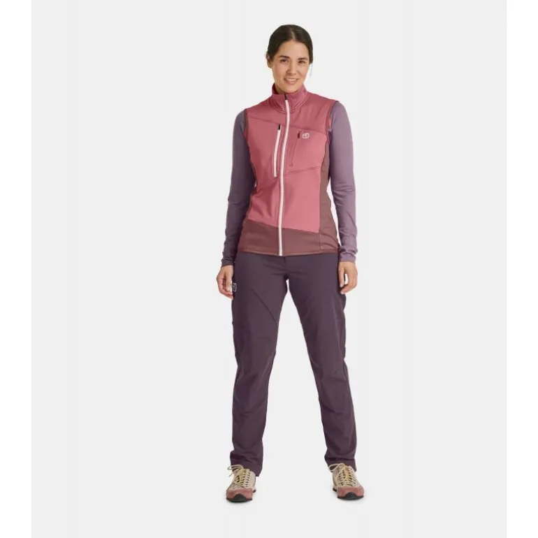 OrtovoxFleece Grid Vest - Veste sans manches femme