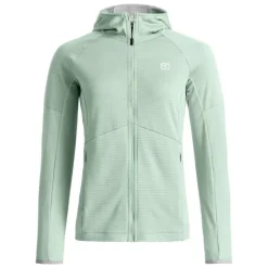OrtovoxFleece Light Grid Hoody - Polaire en laine mérinos femme