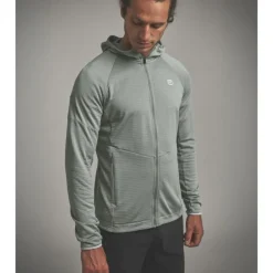 OrtovoxFleece Light Grid Hoody - Polaire en laine mérinos homme