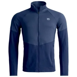 OrtovoxFleece Light Grid Jacket - Polaire en laine mérinos homme