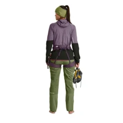 OrtovoxFleece Rib Hoody - Polaire en laine mérinos femme