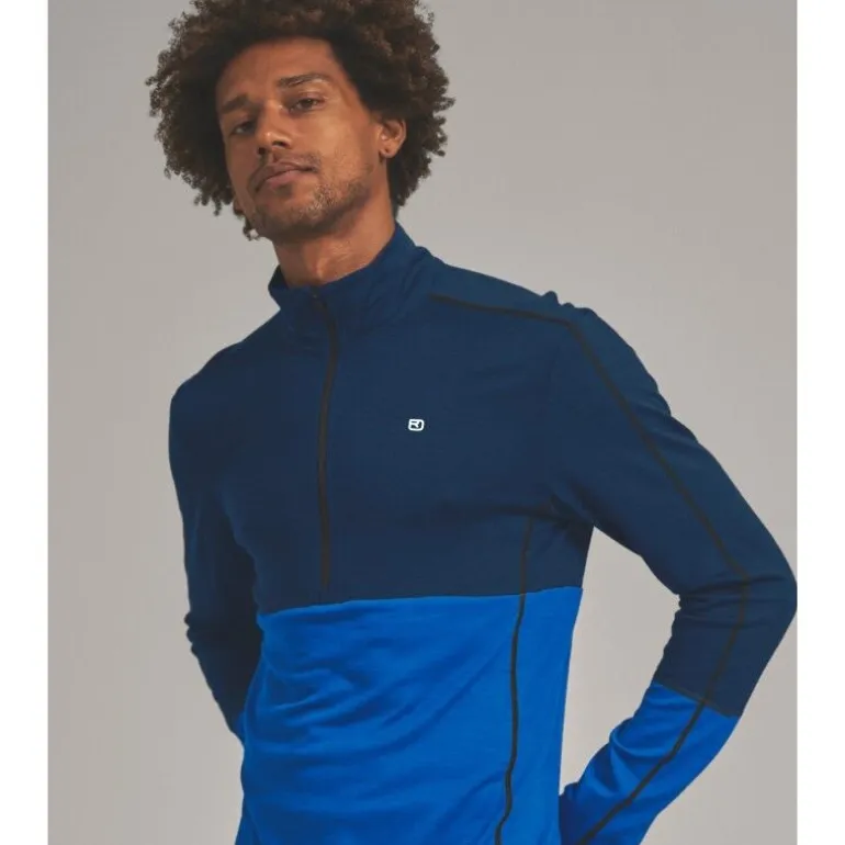 Ortovox185 Rock'N'Wool Zip Neck - Maillot thermique laine mérinos homme