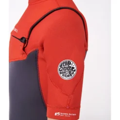 Rip CurlDawn Patrol Chest Zip Short Sleeve 2/2 mm Wetsuit - Combinaison de surf enfant