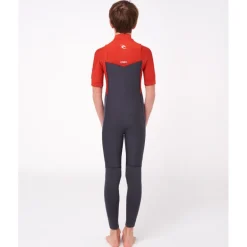 Rip CurlDawn Patrol Chest Zip Short Sleeve 2/2 mm Wetsuit - Combinaison de surf enfant