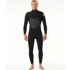 Rip CurlDawn Patrol 4/3 mm Chest Zip Wetsuit - Combinaison de surf homme
