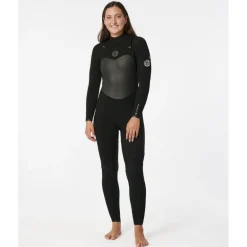 Rip CurlWomen Flashbomb 4/3 mm Chest Zip Wetsuit - Combinaison de surf femme
