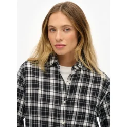 SuperdryCheck Flannel Boyfriend Shirt - Chemise femme