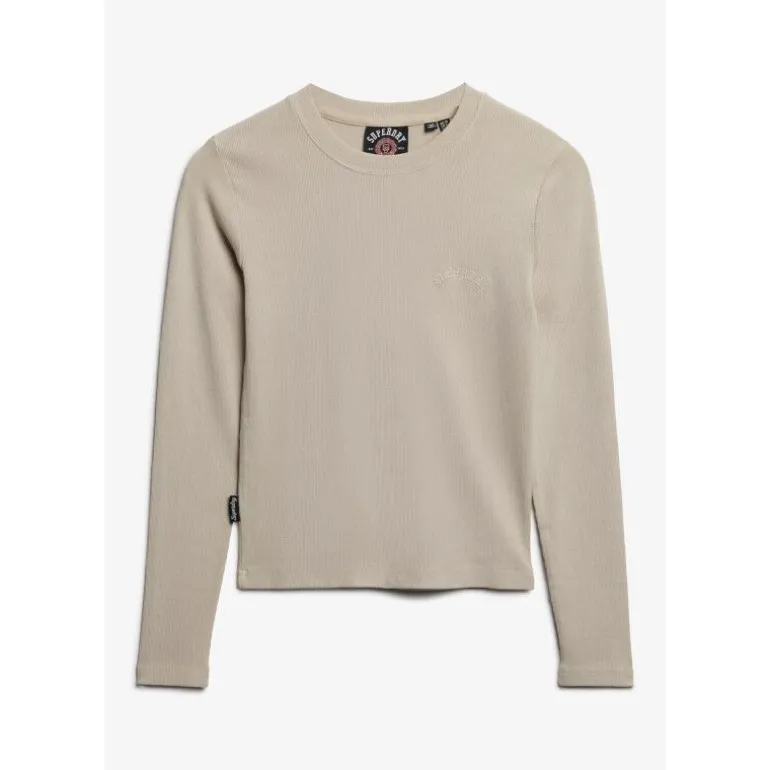 SuperdryEssential Logo Gd Rib Ls Top - T-shirt femme