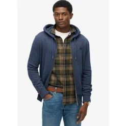 SuperdryEssential Logo Half Brushed Zip Hoodie - Sweatshirt à capuche homme