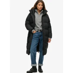 SuperdryLongline Hooded Puffer Jacket - Doudoune femme