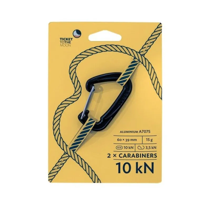 Ticket to the MoonAluminium carabiner 10kN x2 - Mousqueton