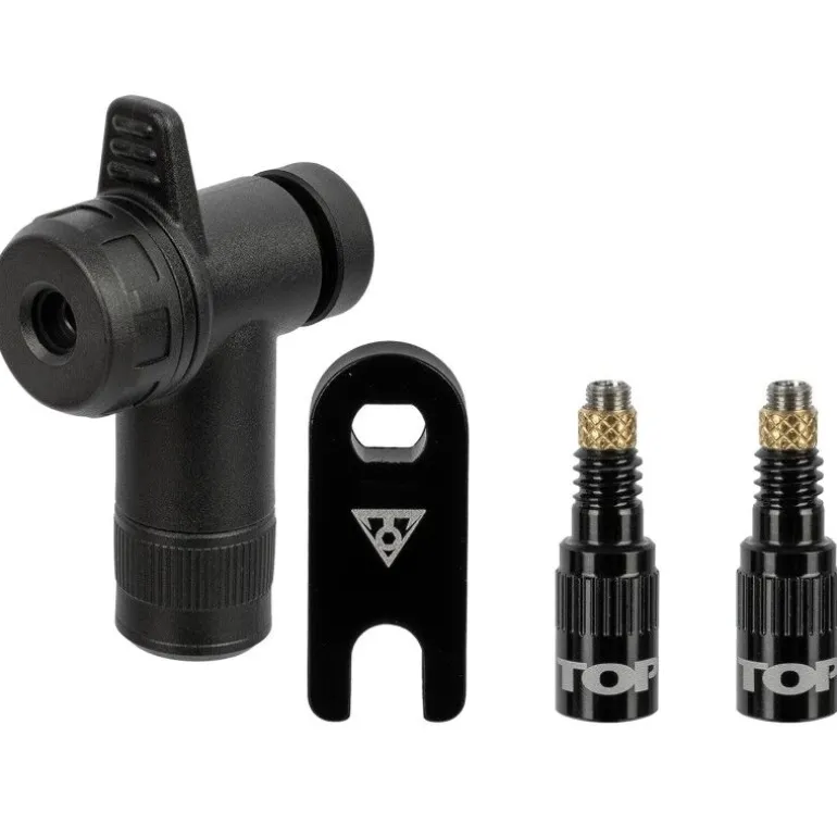 TopeakTurboFlow Valve Combo with RapidHead - Pompe à vélo