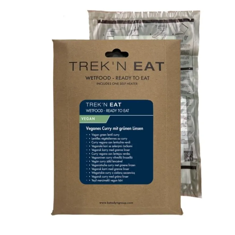 Trek'N EatCurry Vegan de lentilles vertes + système autochauffant - Plat principal
