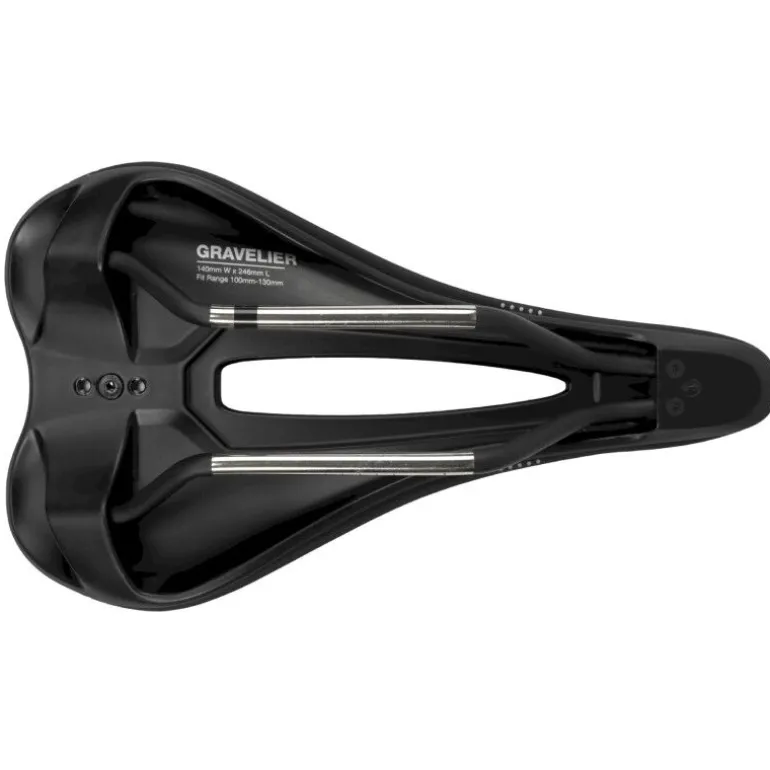 WTBGravelier Medium Fusion Form Stainless Black Saddle - Selle de vélo